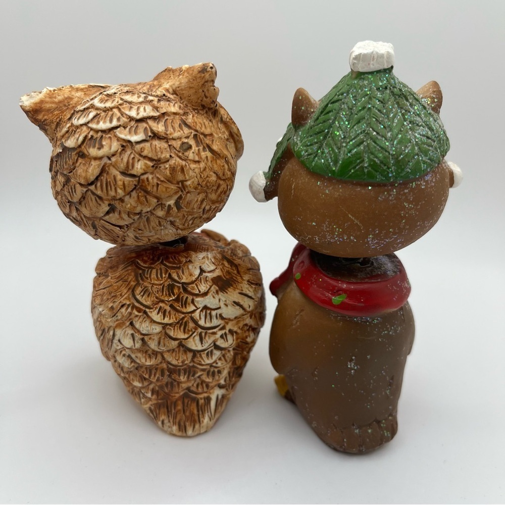 Two adorable hand painted owl bobble head figurines. - Picture 6 of 10